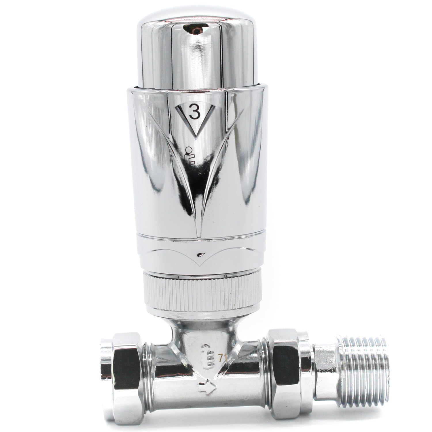 Valvola termostatica termostatica TRV diritta 15/10 mm A nominale TRV per termosifone singolo raccordo a compressione controllo ad alta efficienza energetica