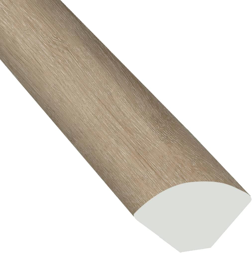 MSI 0.63 in. x 94 in. x 0.75MM Luxury Vinyl Flooring Quarter Round Molding Trims, Waterproof Quarter Round Molding, Use with Rutledge Collection, 7.9 Linear feet, Beige