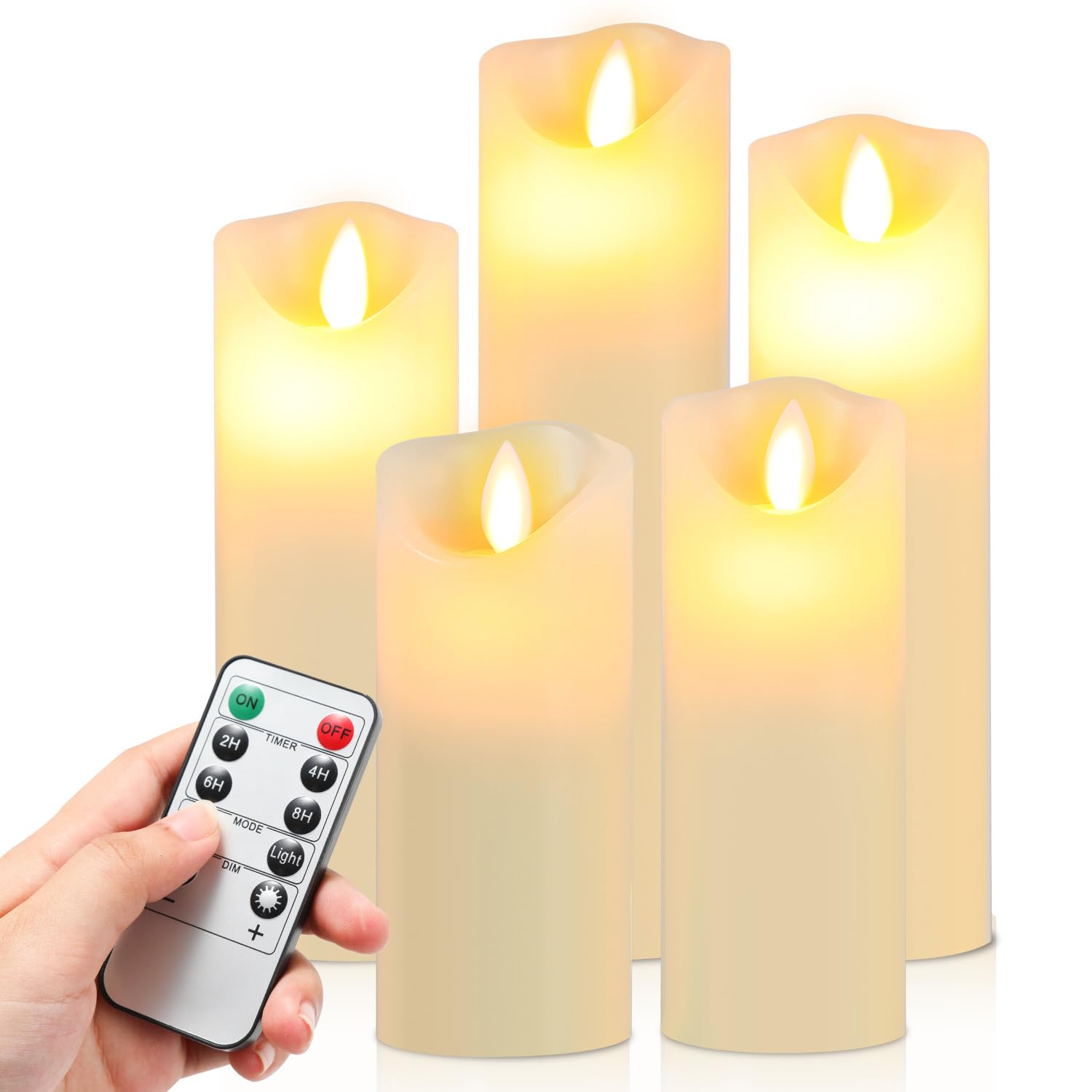 Świece LED, duże opakowanie, 20 sztuk, 4 sztuki, zasilane bateriami, zestaw migoczących świec, kość słoniowa, profesjonalna dekoracja na imprezę, Boże Narodzenie