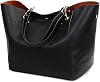 Pahajim Large Tote Bags for Women PU Leather Shoulder Bag Simple Ladies Handbags with Inner Pocket for Work,Shopping,Daily Use