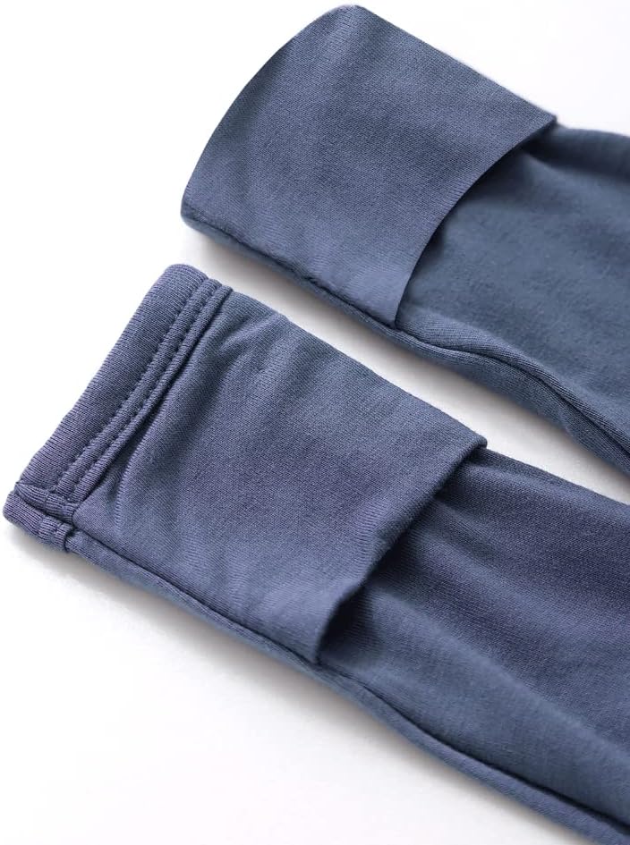 Newborn Baby Boys Girls Knotted Gown Hat Set Soft Bamboo Viscose Infant Sleeper Baby Sleep Gown with Mittens - Image 4