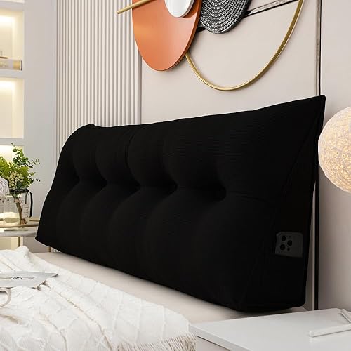 Almohada de cuña para cabecero, almohadas decorativas para cabecera de cama, almohada de lectura, almohada de cuña de lujo para cabecero, almohada