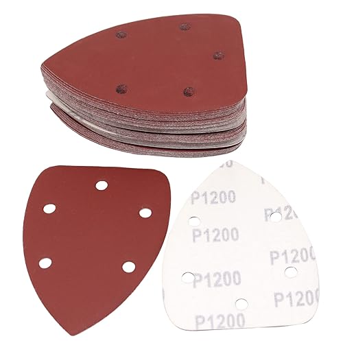 Vista 19 de 60 piezas de papel de lija con detalles de ratón de grano 80, almohadillas de lijadora de ratón de óxido de aluminio, almohadillas de lijadora