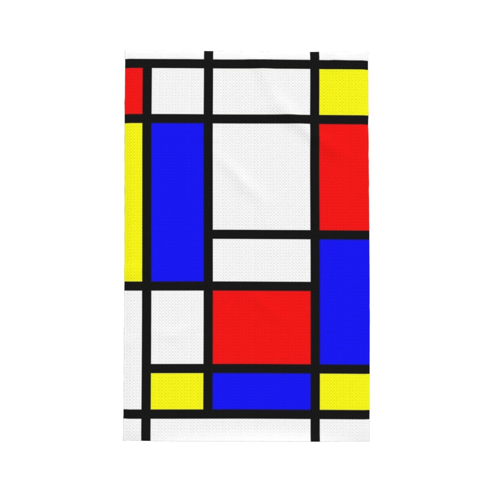 Gratka As Picture Mondrian,Waffle Tea Towels Kitchen Absorbent Dish Cloth Drying Dish Towels 41 X 66 Cm