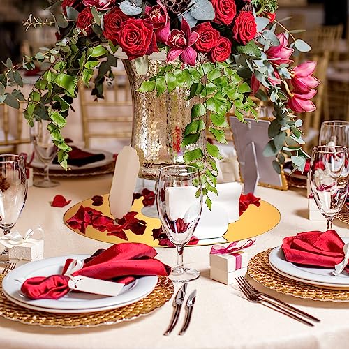 Thyle 20 Pcs 10 Inch Acrylic Round Mirrors for Tables Centerpieces Circle Mirrors Candle Plates for Wall Wedding Table Centerpieces for Baby Shower Party, Thickness 1 mm (Gold) by Thyle - Image 6