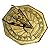 Rome 2390 Classic Octagonal Sundial, Sold Polished Brass, 10-Inch Diameter