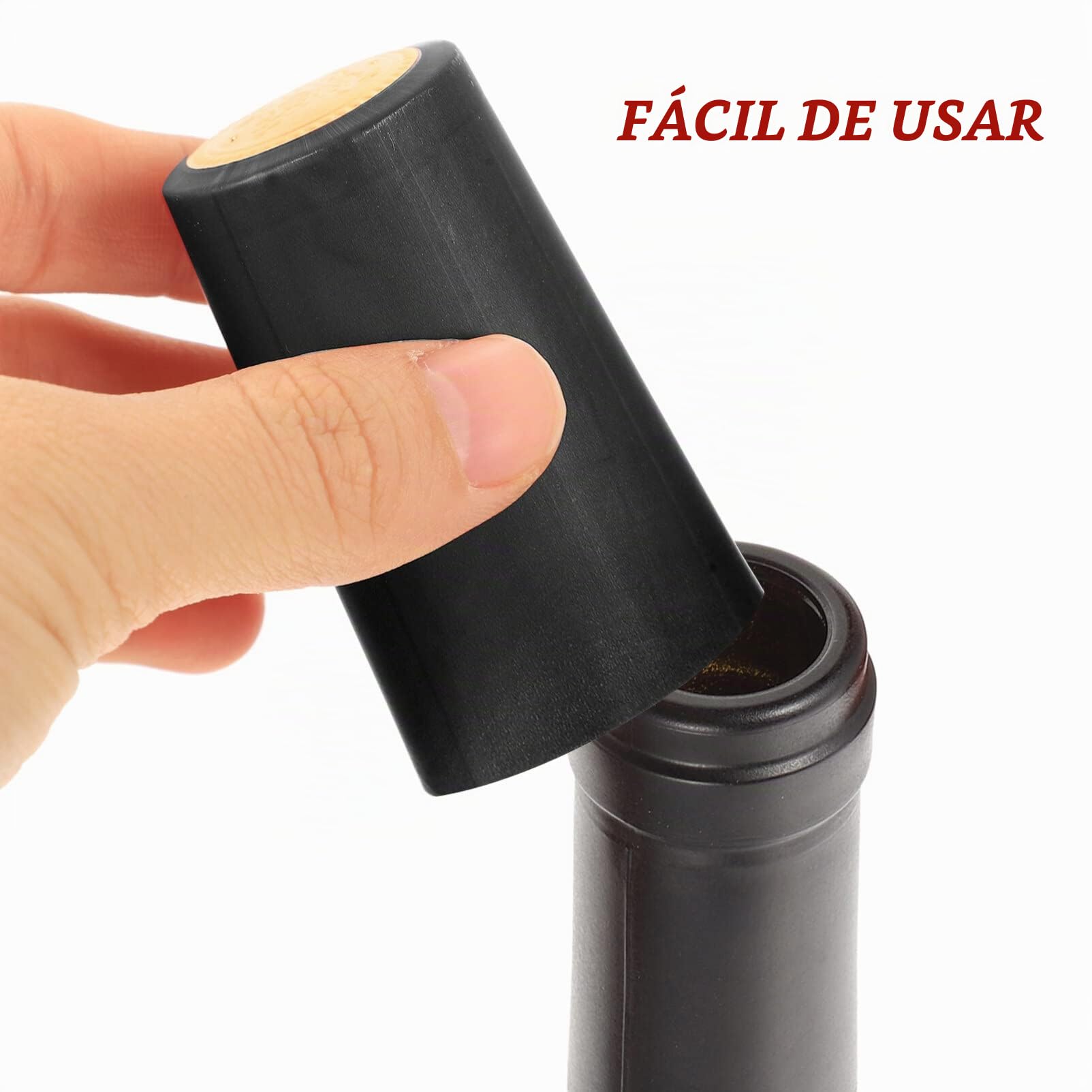 NUOBESTY Tapas De Botella De Vino Tinto 200 Piezas Fundas Termoretráctiles Pvc Para Sellado Seguro Accesorios De Bar Para Casa Oficina Bodega 2.36X1.22X1.22In