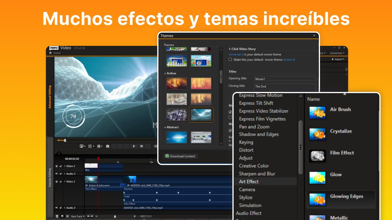 Nero Video Maker 2025 | El original | Editor de vídeo | Edición de vídeo | Licencia ilimitada | 1 PC | Windows 11 / 10 / 8 / 7