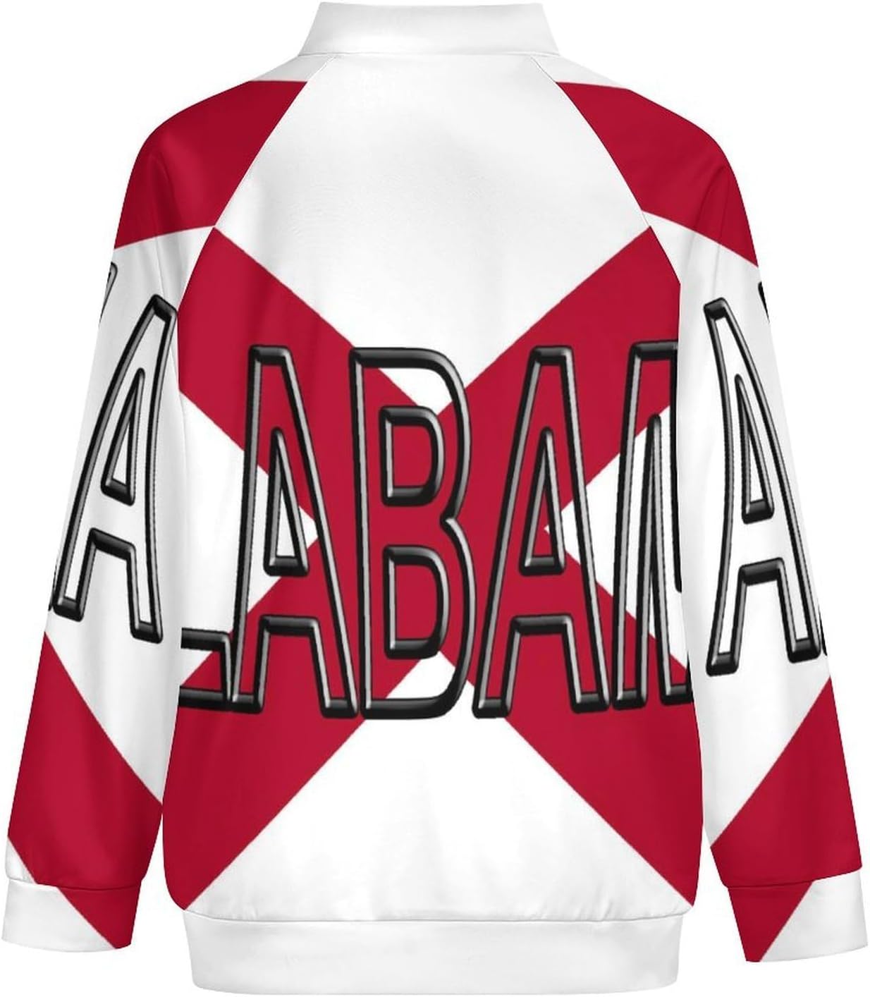 Flag of Alabama State Men's Bomber Jacket Lightweight Windbreaker Casual Coat Pocket Spring Fall