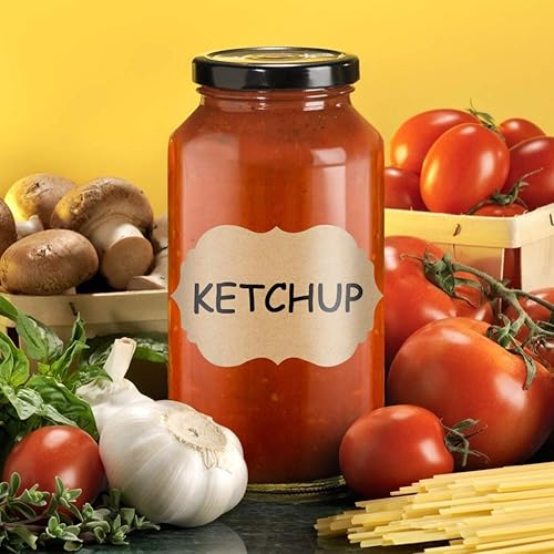 Miniatura 4 de 100 etiquetas de regalo de papel kraft con cuerda de yute natural de 100 raíces (rizo de agua)., Medio, 200 pegatinas de etiquetas en blanco.