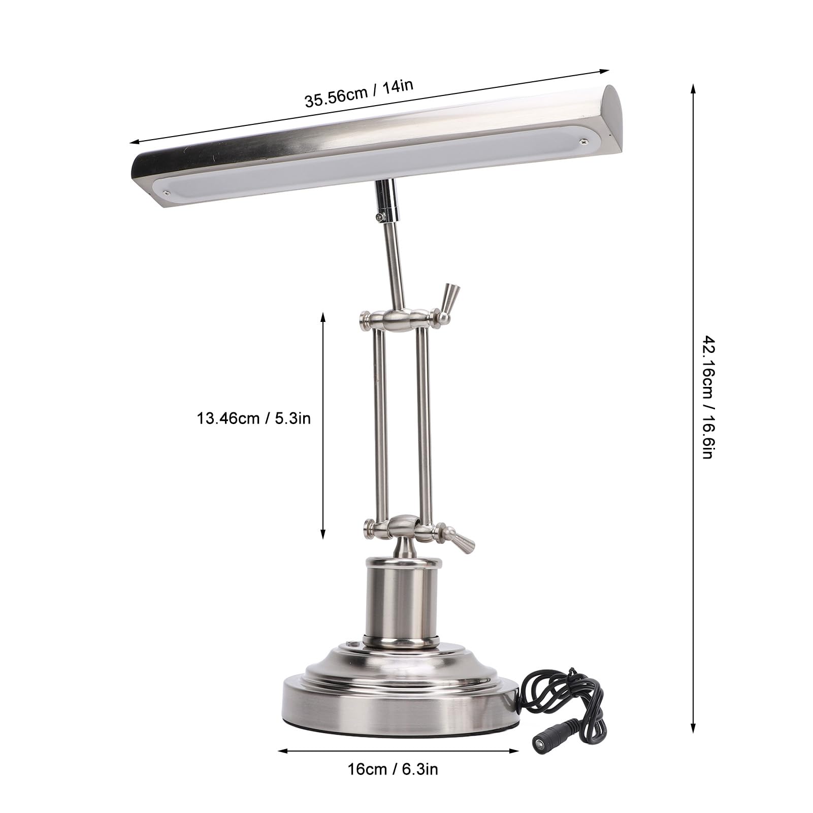 XUMIUZIY Lampe de Piano pour Piano Droit, Lampe de Piano LED 12W avec Température de Couleur 3000K-6000K, Réglage Continu de la luminosité, Double Bras et Contrôle Tactile, 85 CRI Eye