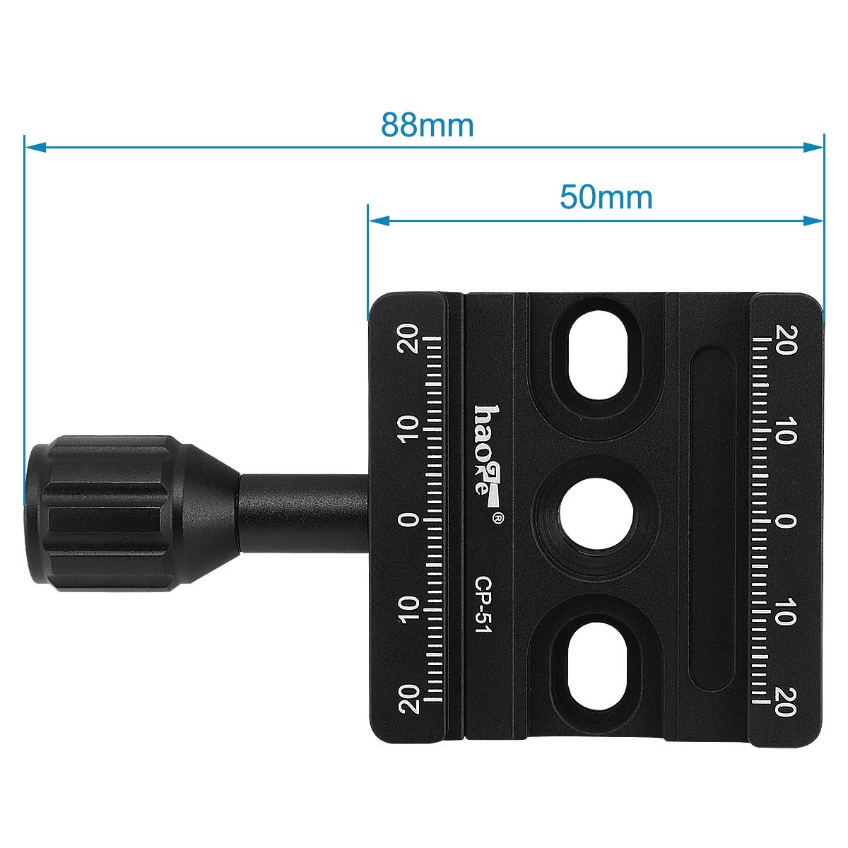 Adaptateur Rapide Haoge CP-MA50II - Manfrotto RC2 Vers Arca Swiss, Alliage Aluminium, Pour Rotules Photo