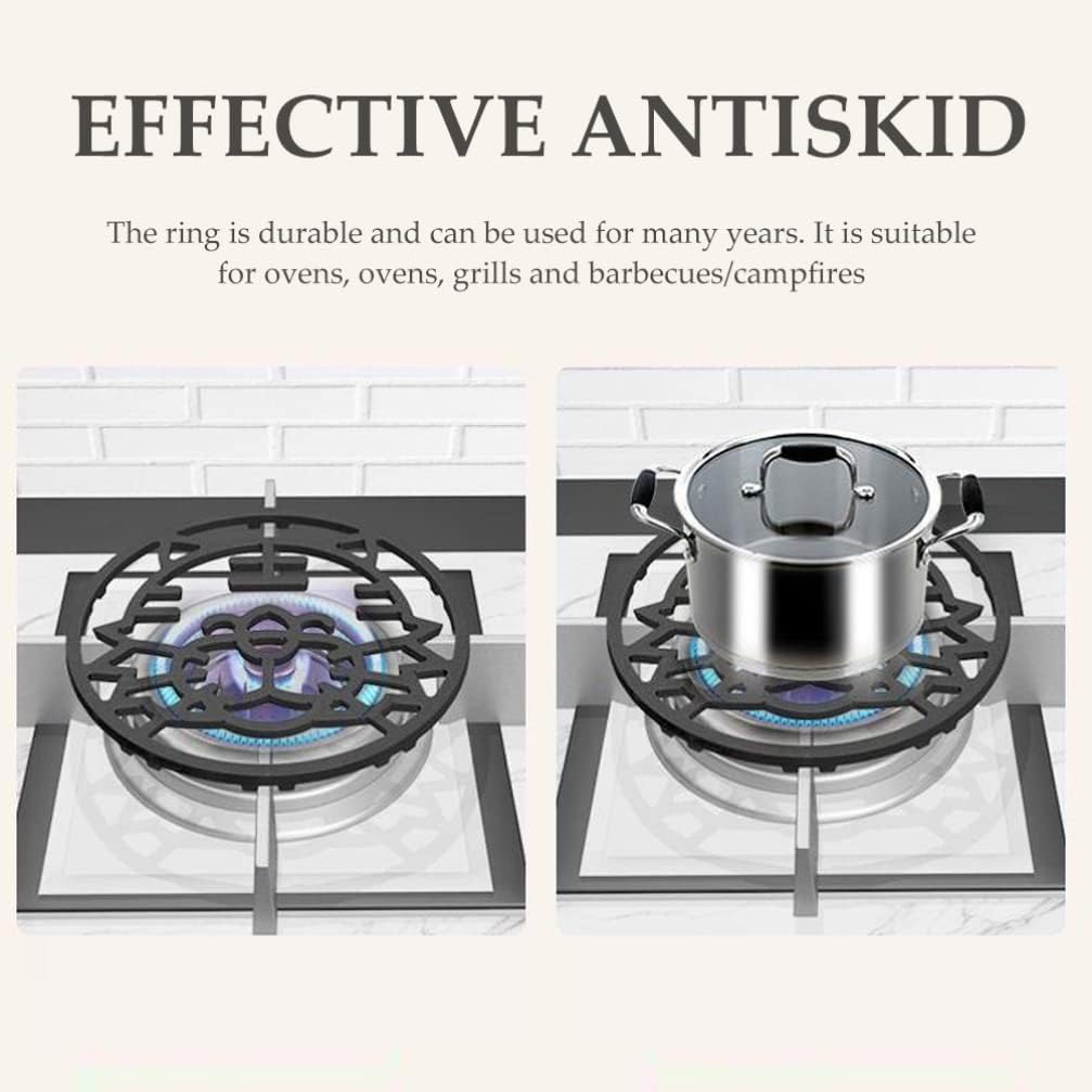 Zerodeko Household Cast Iron Wok - Pot Support for Gas Stove Stable and Skid- Rack Wok Stand for Kitchen Cooking
