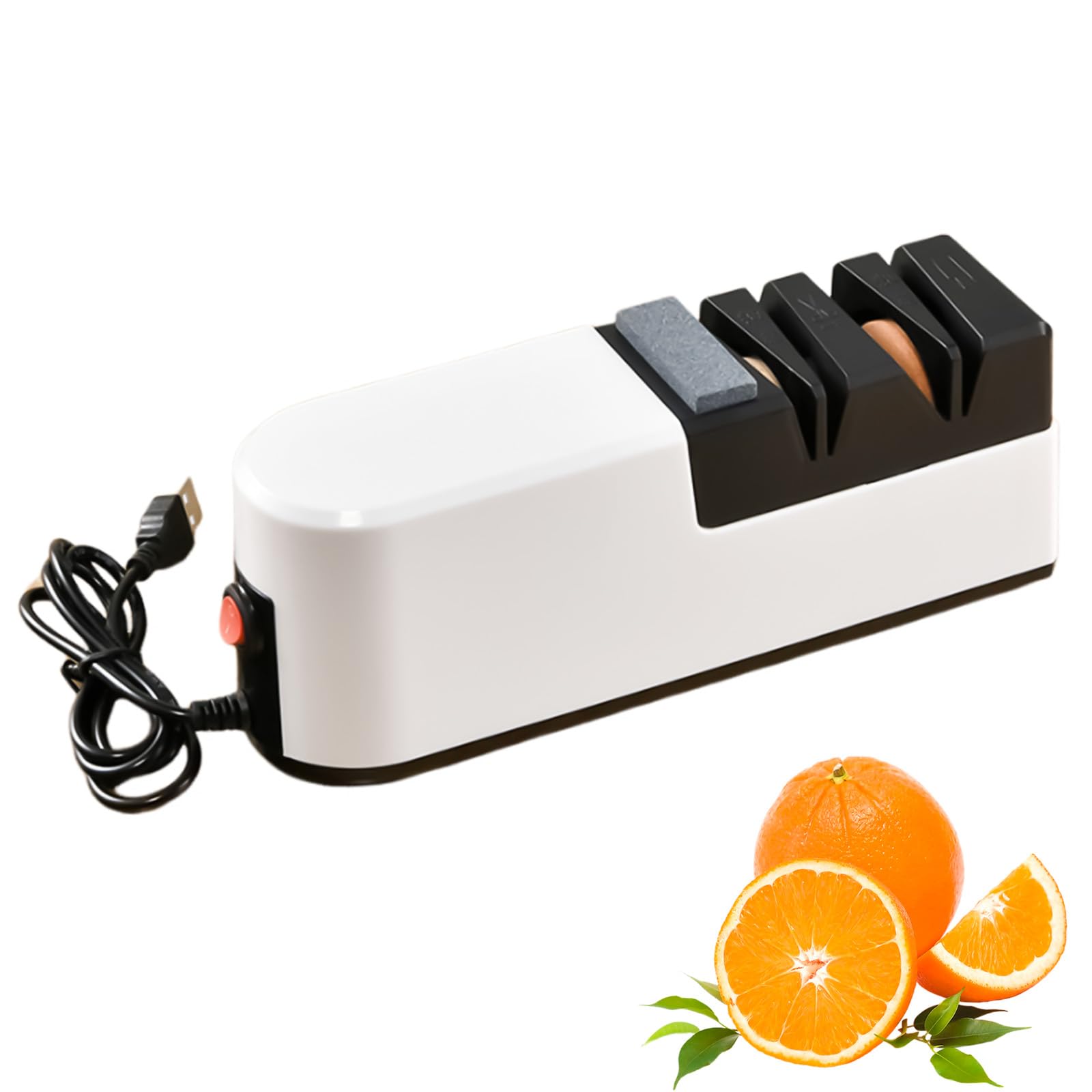 Xinlie Herramienta de Afilado de Cuchillos Eléctrico Afilador de Tijeras Afilador de Cuchillos Profesional para Afilado y Pulido Rápido para Afilar Cuchillos de Borde Recto--Modelo USB