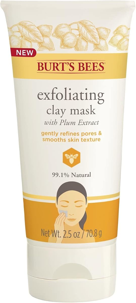 Burt's Bees Exfoliating Clay Mask for Unisex, 2.5 Ounce