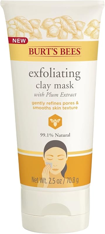 Burt's Bees Exfoliating Clay Mask for Unisex, 2.5 Ounce
