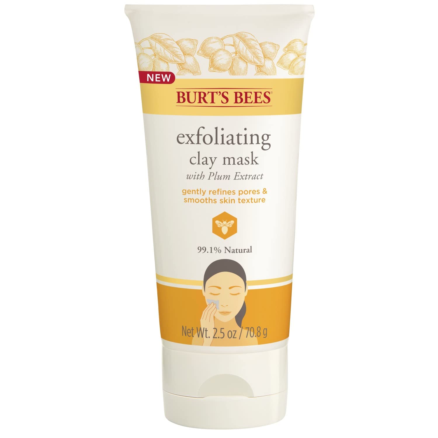 Burt’s Bees Exfoliating Clay Mask for Unisex, 2.5 Ounce