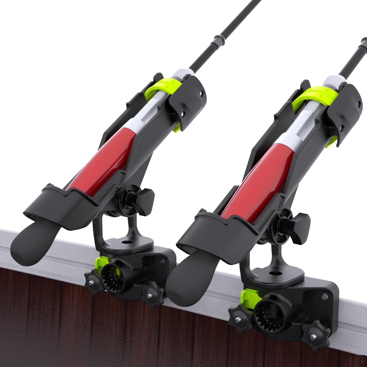 BOOSTEADY Supporto per Canna da Pesca per Barca con Montaggio Combinato, Set di 2 Supporti per Canna da Pesca per Kayak con Regolazione a 360 Gradi