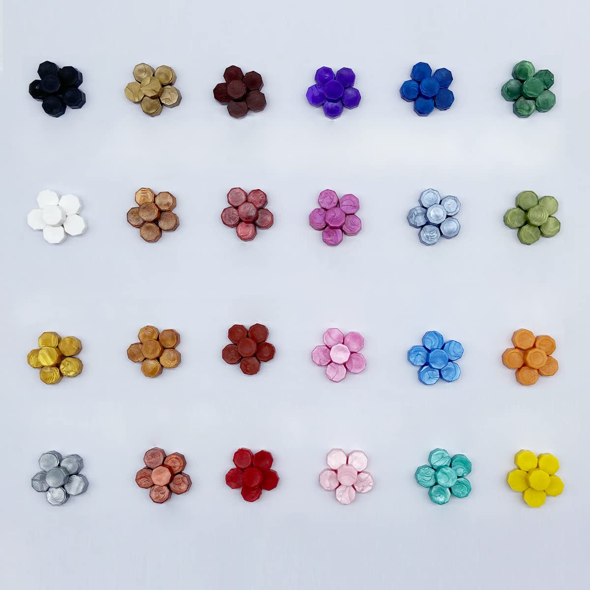 Perles De Cire à Sceau - Lot De 400, Octogone 9mm - Pour Invitations, Cartes - Noir