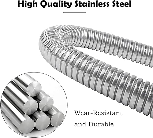 Miniatura 2 de Gift2u Tubo de escape calentador de aire de estacionamiento de 1 pulgada0.984in, manguera de ventilación interior de acero inoxidable, longitud de