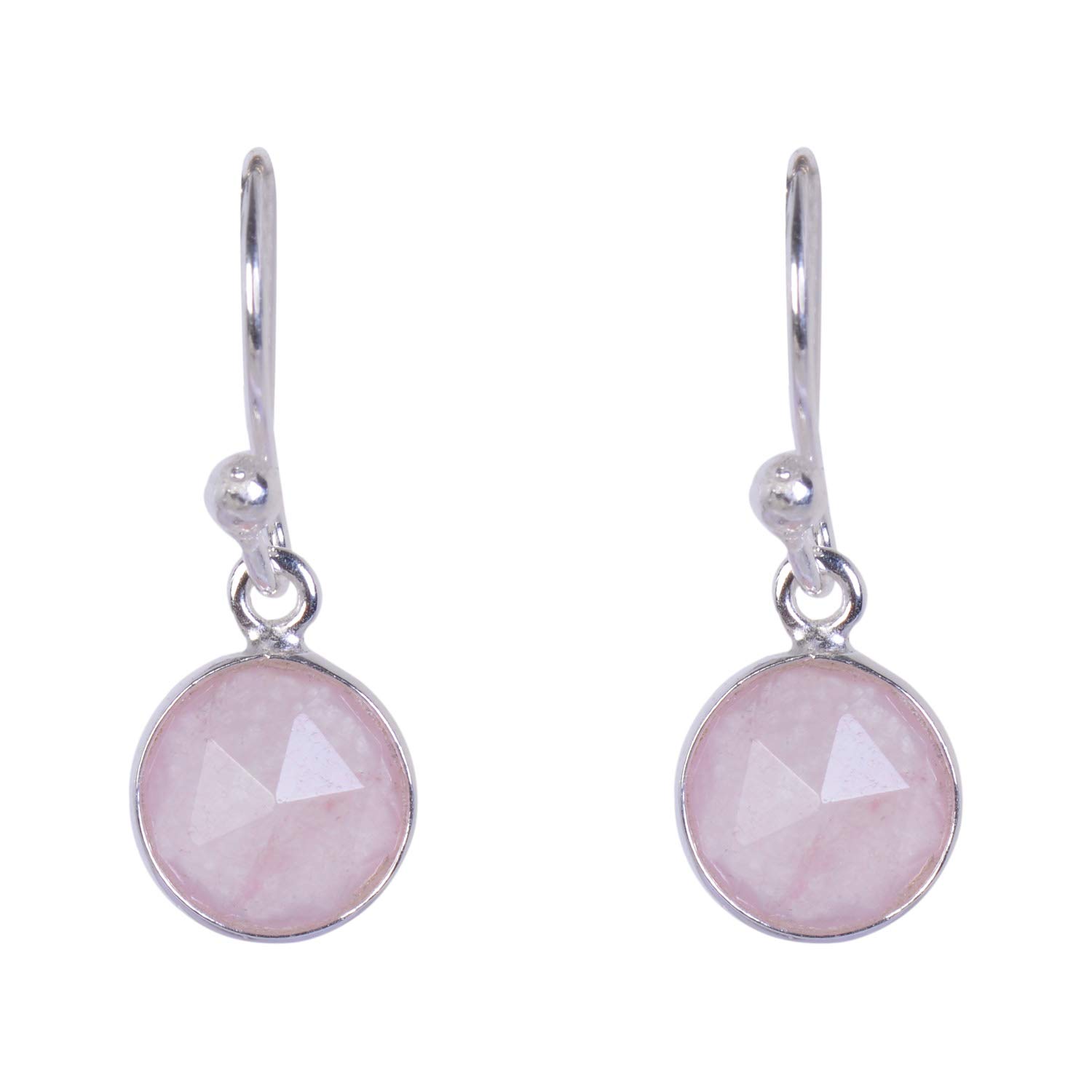 Silverwala 925-92.5 Sterling Silver Light Pink Rose Quartz,Chalcedony Stone fashion Hanging Earring for Women and Girls (Light pink)… (B07KS7KCCP) Amazon Price History, Amazon Price Tracker