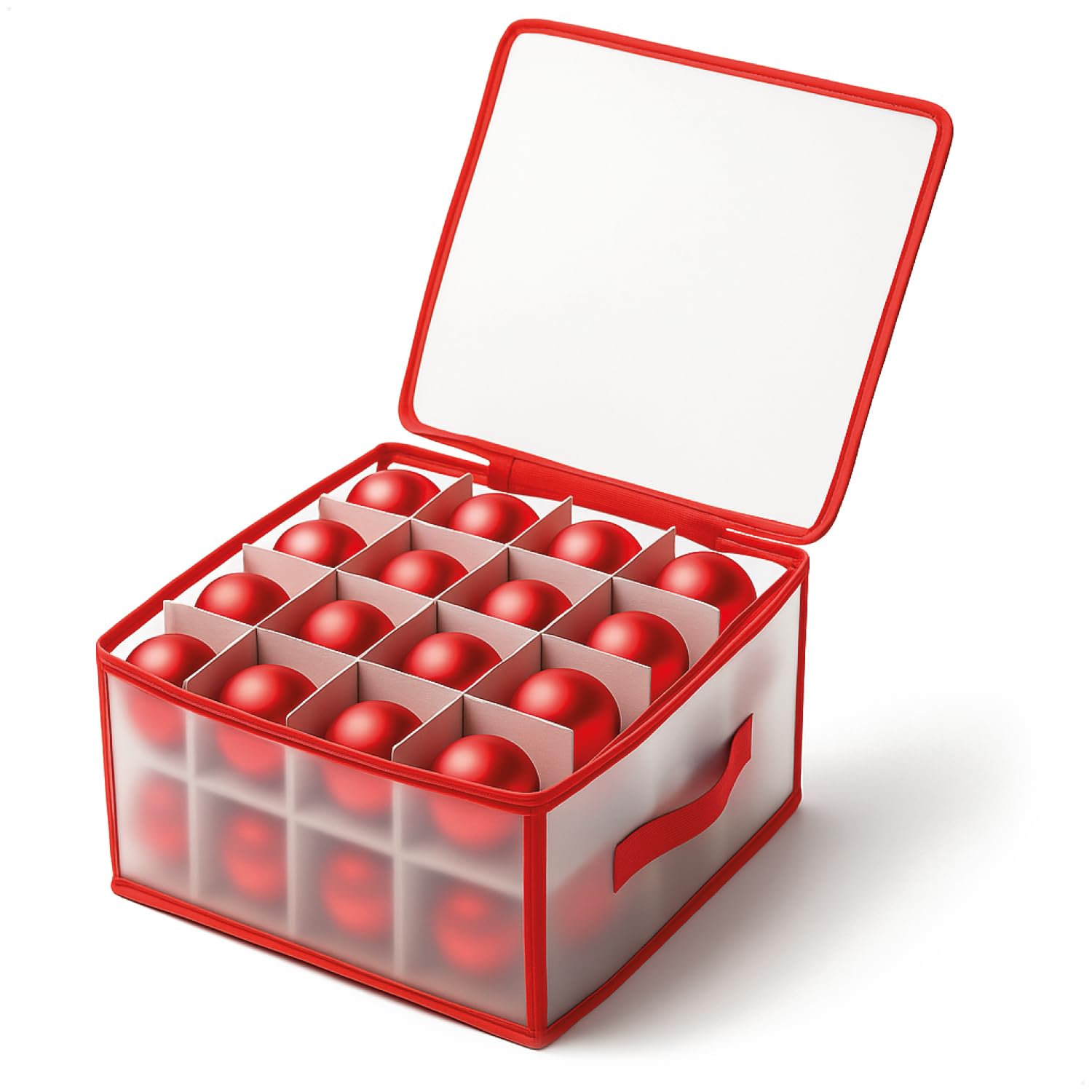 COM-FOUR® 3X Aufbewahrungsbox für insgesamt 96 Weihnachtskugeln
