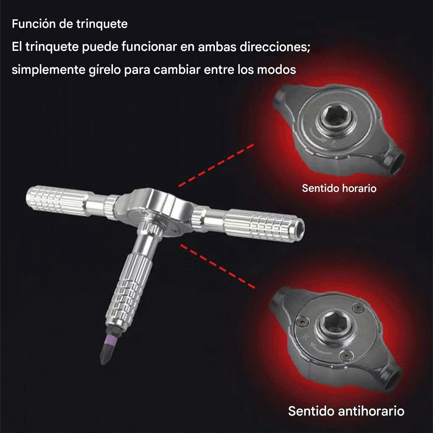 Juego De Destornillador Con Trinquete,Puntas De Precisión Con Imán, Mango Extraíble Y Estuche - Kit De Reparación Para Hogar Bicicleta Reloj Gafas Electrónicos