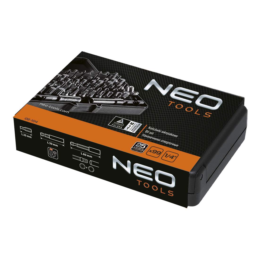 Neo Tools 06-104 - Juego de 100 puntas destornilladores con mando