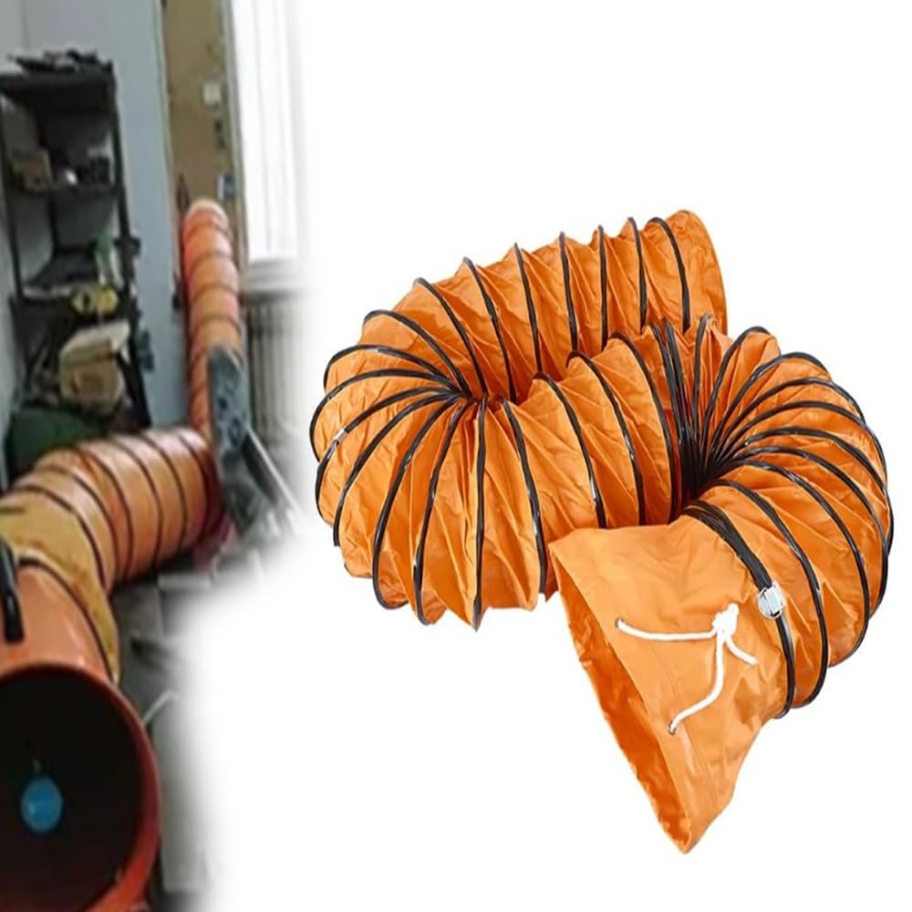 Węże kanałowe, elastyczny wąż kanałowy PVC 15-61 cm do HVAC, regulowany wąż teleskopowy dmuchawy, 5 m kanał wentylatora wyciągowego, idealny do wentylacji i przepływu powietrza