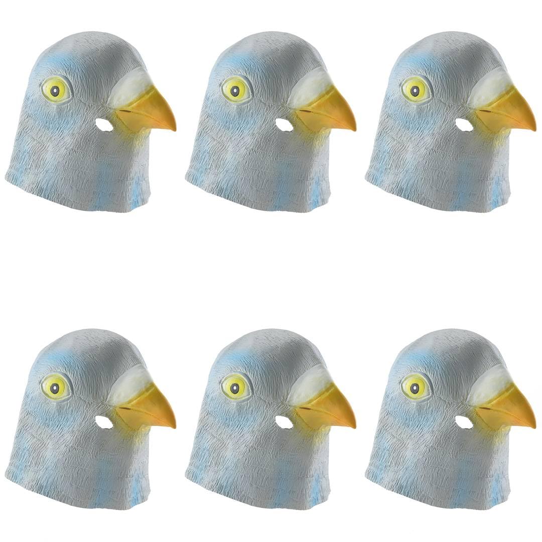 I LOVE FANCY DRESS Pigeon Mask Adult — Realistic Full Head Latex Bird Mask for Halloween, Stag Do, Hen Party, Cosplay, Carnival and Brainrot Meme Costume, One Size Unisex