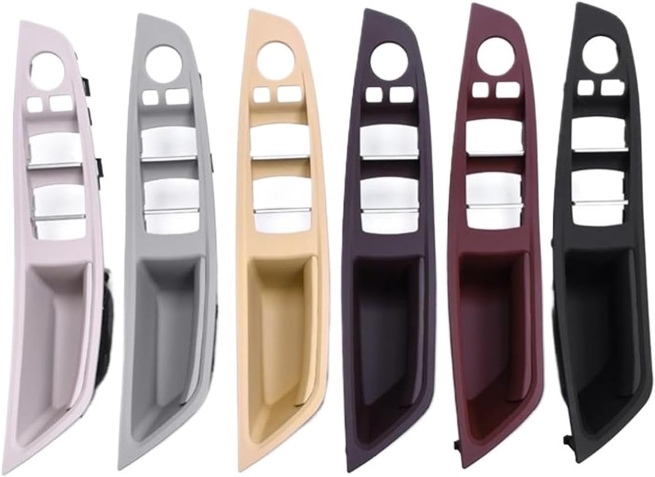 Grab Handles Left Hand Drive LHD Leather Interior Door Pull Handle Assembly Set Fit for BMW 5 Series F10 F11 F18 520 523 525 528 530 535 Universal(Gray 2pcs Set)