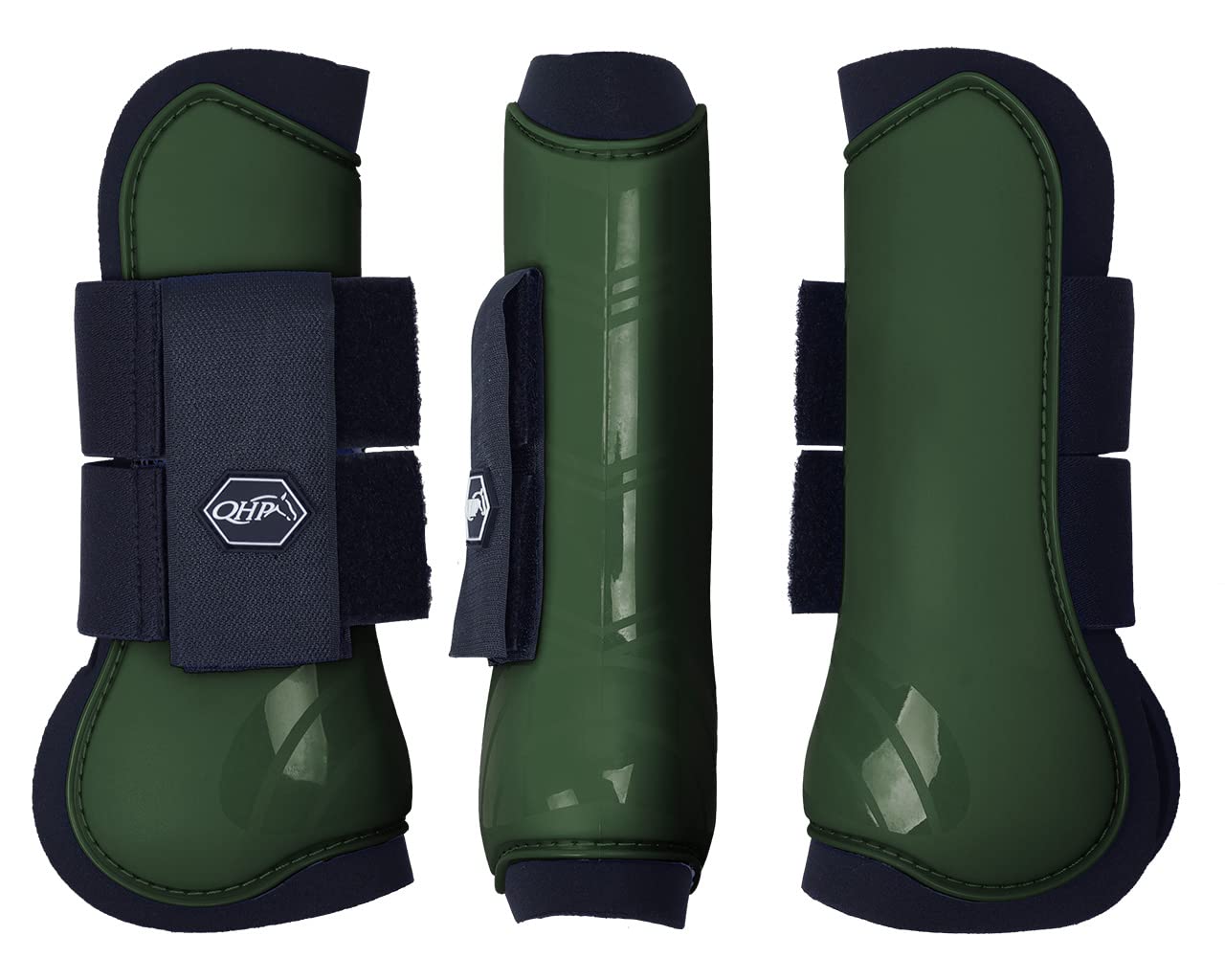 Guêtres avant rigides de protection QHP équitation forêt profonde