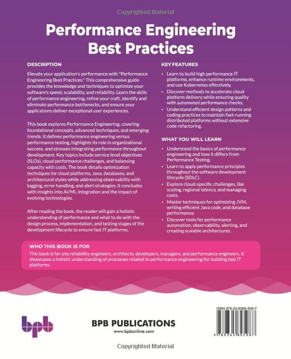 Performance Engineering Best Practices: Building high performance cloud IT platforms using Java (English Edition) - Image 2