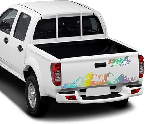 Miniatura 5 de SUNBREATH Calcomanía para portón trasero de camión, calcomanía para carrocería de automóvil, 4 x 4, diseño de montañas, accesorios de decoración