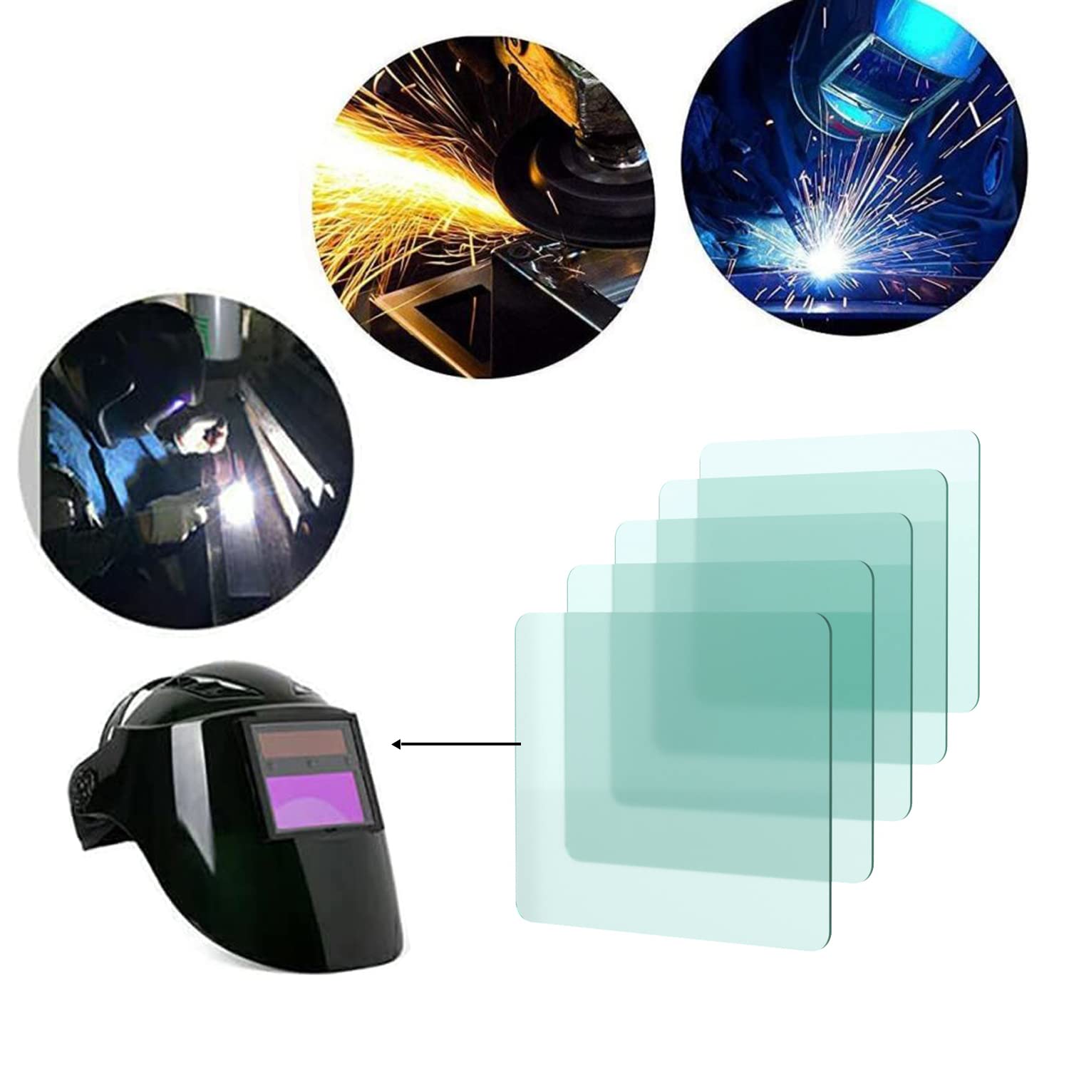 Welding Mask Clear Replacement Protective Lens Lenses 10 Pack 115mm x