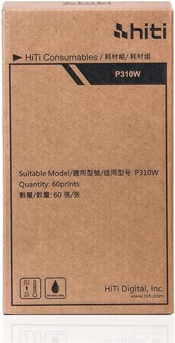 Hiti Paquete de impresión fotográfica 4x6 para impresora P310W, paquete de 60