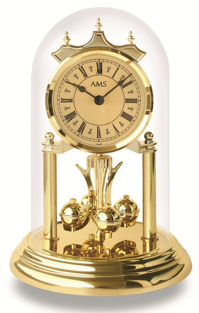 Orologio con movimento al quarzo e campana di vetro, a batteria AMS 123