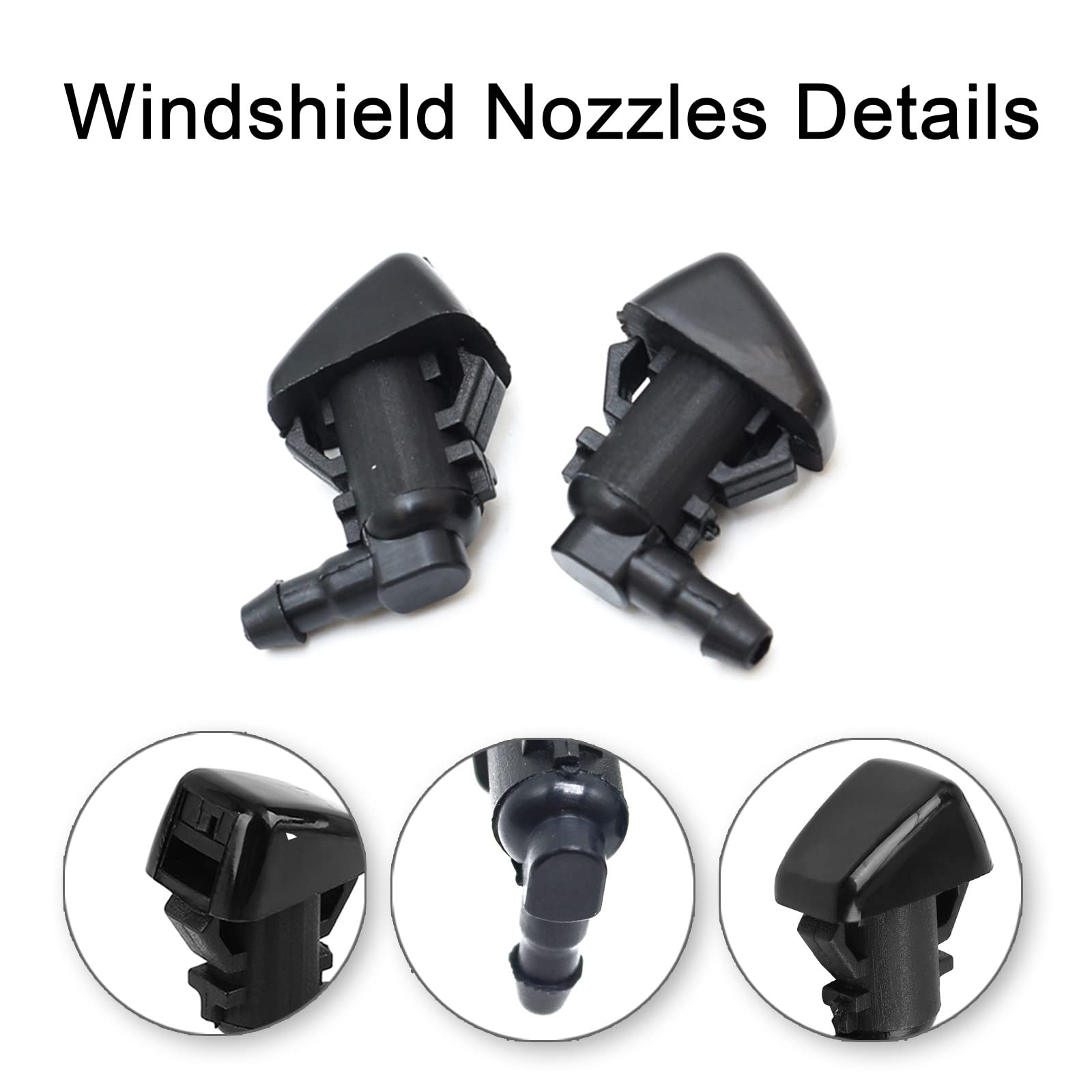 Kit 2 Ugelli Lavavetro Anteriori Per Jeep Liberty (2008-2012), Commander (2006-2010), Dodge Nitro (2007-2011) – Ricambio OEM 55157319AA, 4806312AA