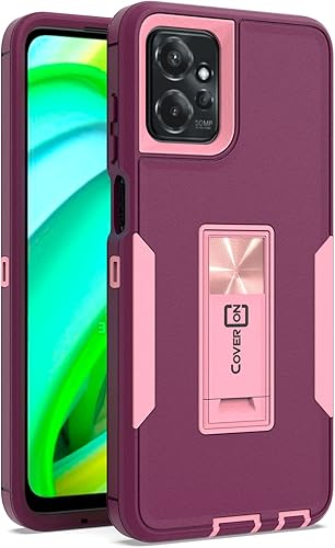 Miniatura 9 de CoverON Funda rígida diseñada para Motorola Moto G Power 5G, resistente grado militar A de doble capa híbrida de TPU suave, cubierta de plástico