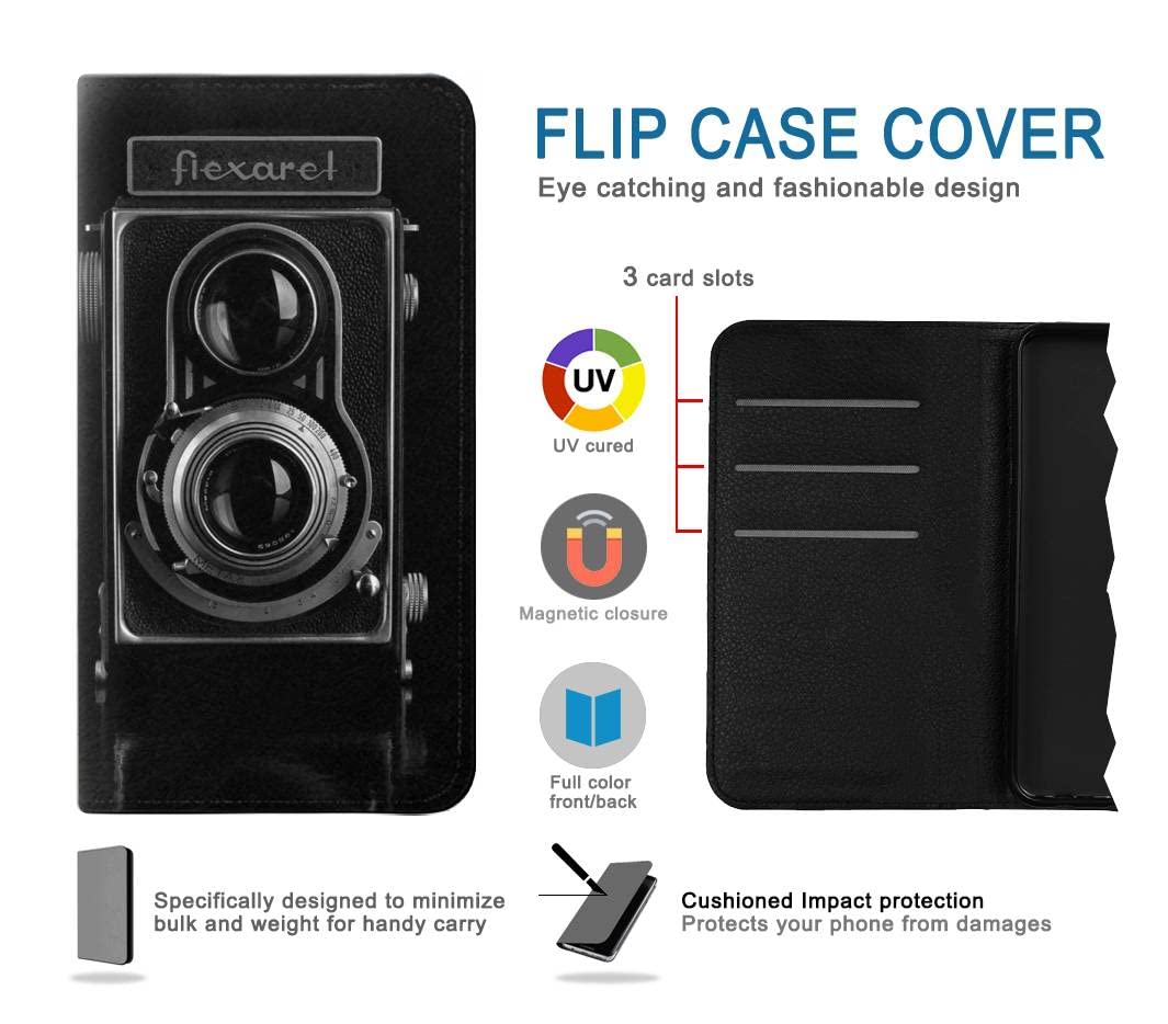 Amazon.com: RW1979 Vintage Camera PU Leather Flip Case Cover for