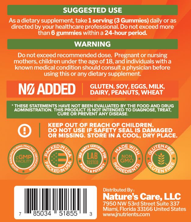 Vitamin C 1000mg Gummies (90 count) - Maximum Strength Chewable Immune Support & Collagen Support for Adults & Kids - Sour Green Apple Flavor - Gluten Free, Non-GMO, Vegetarian - 90 Gummies