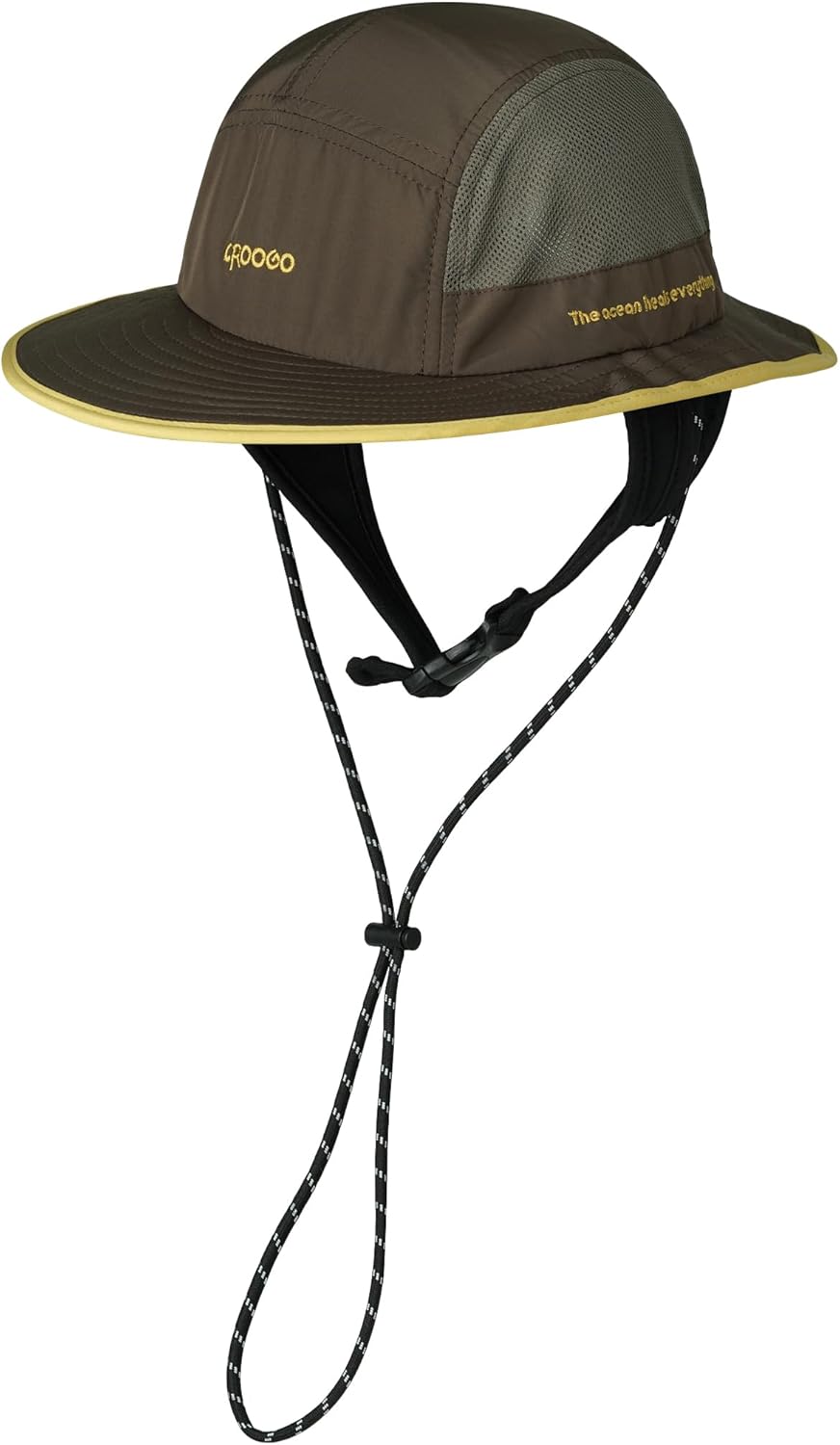 Croogo Surf Bucket Hat Summer UV Protection Safari Cap with Neck Flap Waterproof Fishing Hat with Adjustable Chin Strap