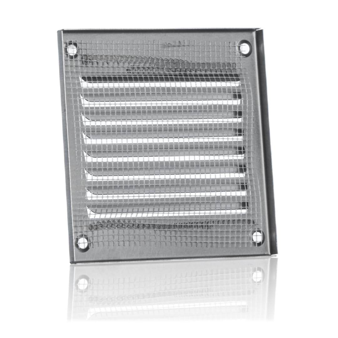 Ventilazione Metallo Antracite Griglia Di Ventilazione Rotonda Antracite 100/140 Mm Con Rete Zanzariera - Metallo, Montaggio A Filo, Prostko Rete Metallica Plastificata - Foto 10