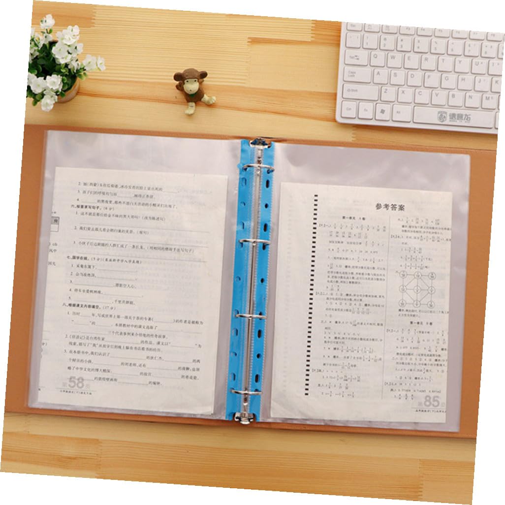 Sewroro Pochettes de Protection Transparentes A4 Perforées 11 Trous en Pp, Lot de 100, Protège-documents pour Bureau et Usage Personnel, pour Classer et Présenter Vos Feuilles