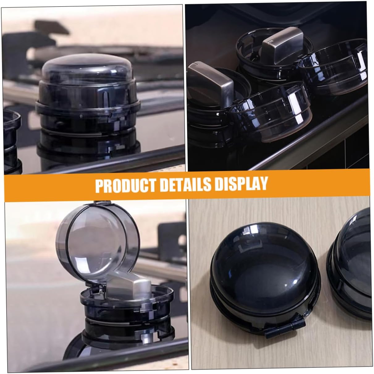 10pcs Gas Stove Knob Covers Safety Protector for Oven Knobs Prevents and Pets from Playing Design for Home Use