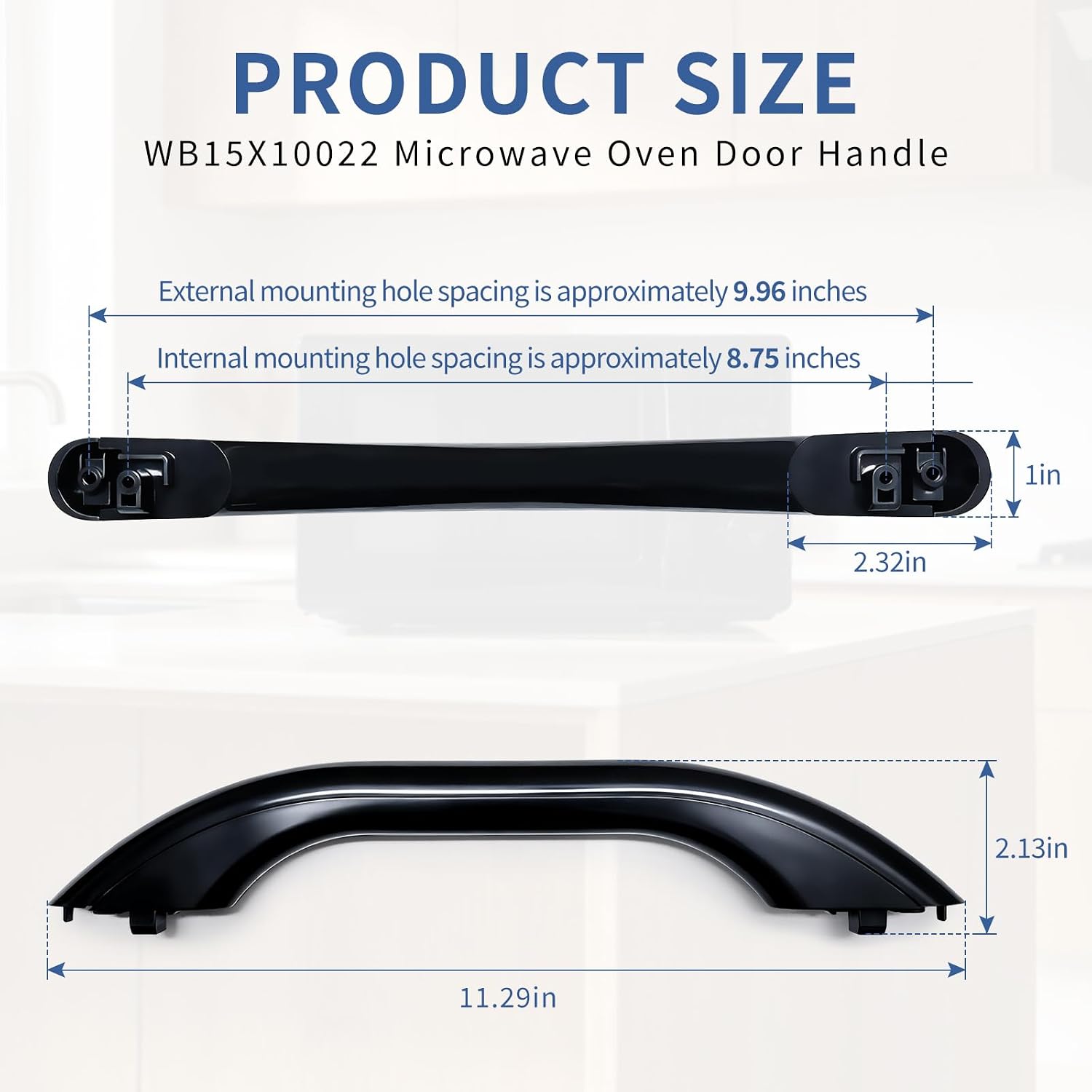 WB15X10022 Microwave Oven Door Handle Compatible with GE HotPoint Replacements WB15X10083 245428 AP2021173 EAP232102 5304408525