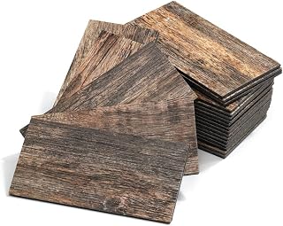 MileSun 100 Piece PVC Peel and Stick Backsplash Tile, 3 Inch x 6 Inch Rustic Wooden Design Stick on Tiles for Backsplash Kitchen, Bathroom, Laundry Room, Camper, Fireplace (Red Wooden)