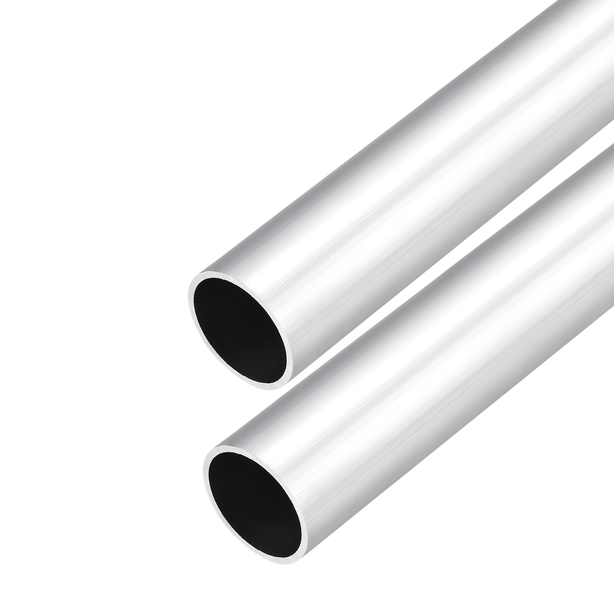 DMiotech 2Pack (28mm OD x 24mm ID) 6063 Aluminum Round Tube 300mm Length Industry Metal Tubing for Machinery Frame Construction DIY Projects