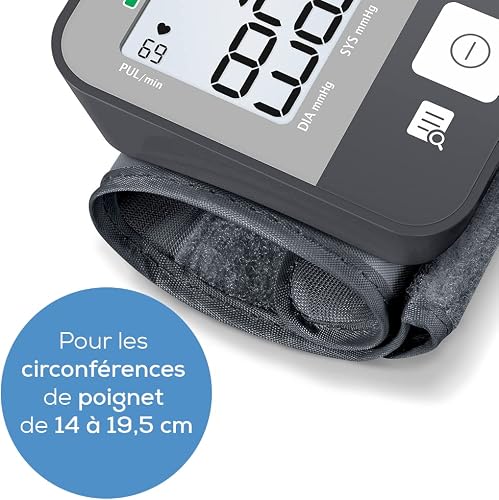 Beurer BC 27 Wrist Blood Pressure Monitor with Arrhythmia Detection, Colour Risk Indicator, for Wrist Circumferences of 14-19.5 cm, Medical Device, Data Transfer to Apple Health and co. - 4