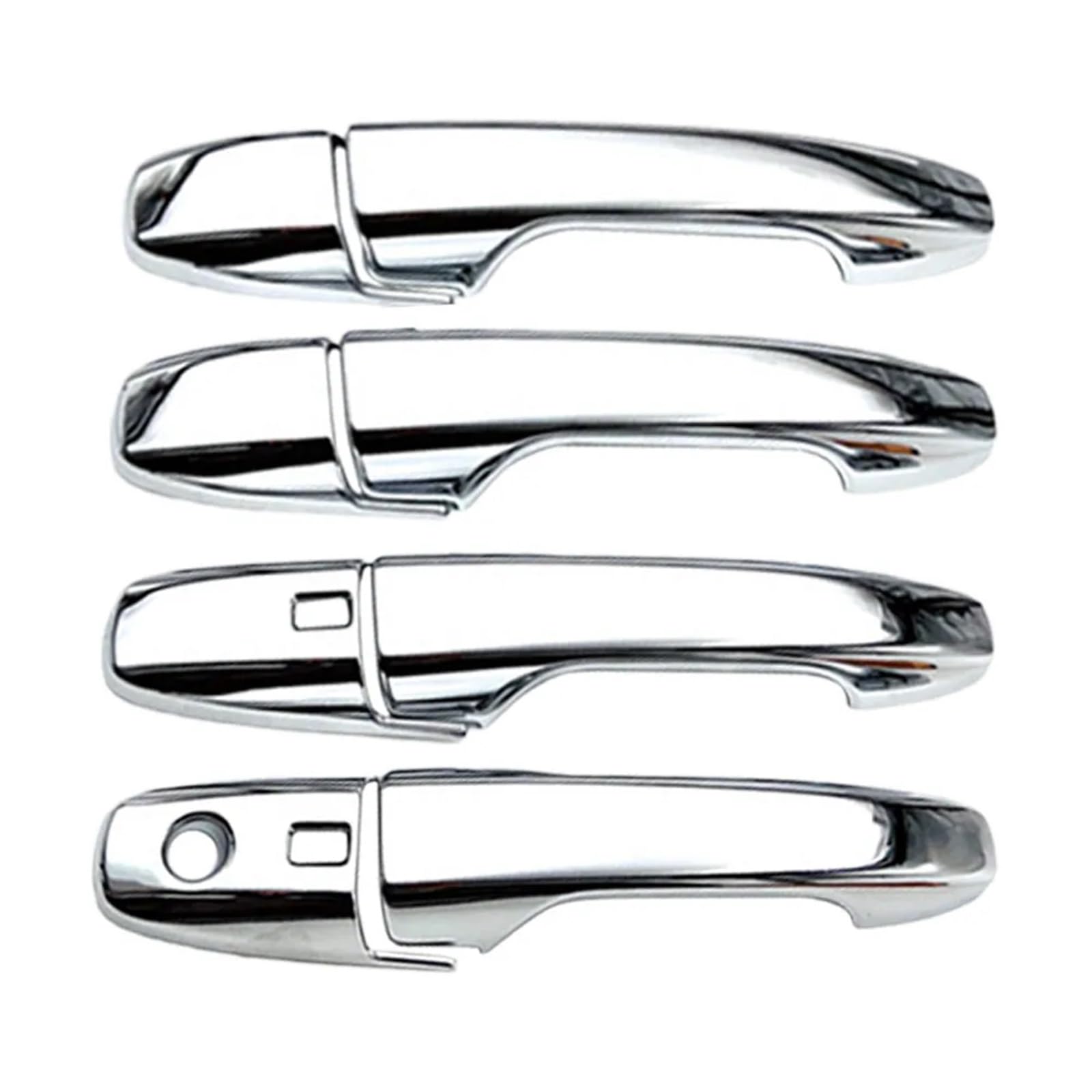 BQWYEDPL Fit for Toyota Fit for Yaris Ativ/Vois 2022+ Auto Parts ABS Chrome Exterior Door Handle Cover with Smart Keyhole Car Door Latch Handle(Silver)